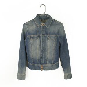 Vintage 2000s 00s Y2K Diesel Stone Wash Blue Denim Jean Jacket